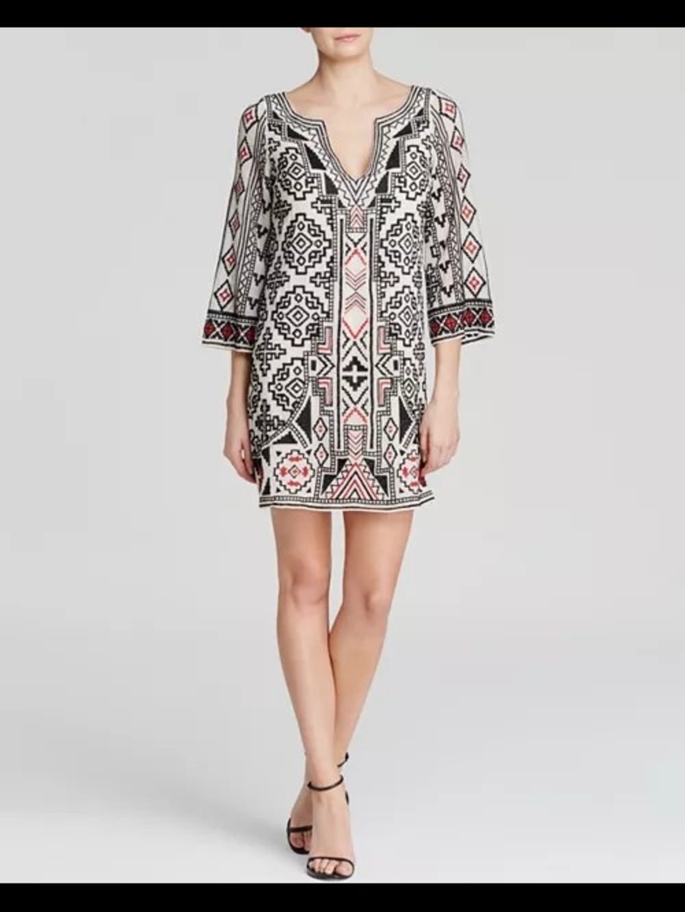 Alice + Olivia Lowell Embroidered Shift Dress, Size XS